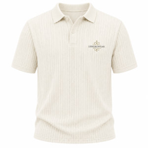 JMIERR Men's Vintage Knit Polo Shirt